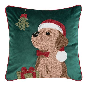 CF Home Mistletoe Puppy Pillow