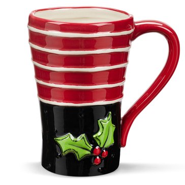 Demdaco Holly and Stripes Mug