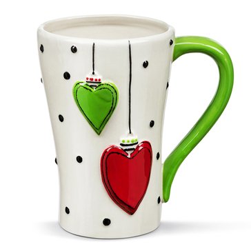 Demdaco Holiday Hearts Mug