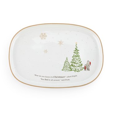 Demdaco Christmas All Around Ceramic Oval Platter