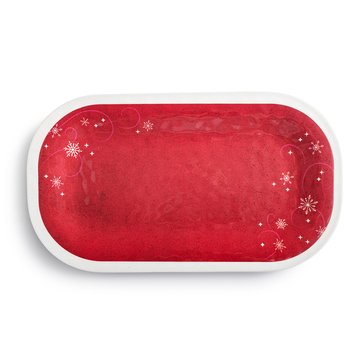 Demdaco Snowfall Melamine Rectangular Platter