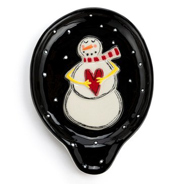 Demdaco Snowman Polka Dot Spoon Rest