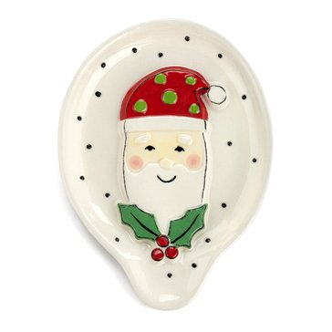 Demdaco Santa Claus Polka Dot Spoon Rest