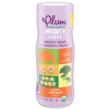 Plum Organics Mighty Puff Carrot plus Broccoli Baby Snack