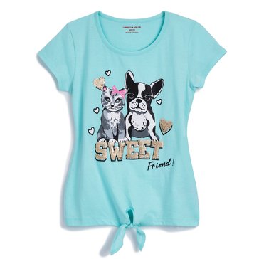 Liberty & Valor Little Girls' Sweet Pet Mood Tee