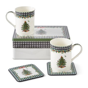 Spode Christmas Tree 2024 Annual 5 Piece Mug and Tin Set