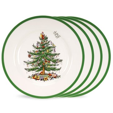 Spode Christmas Tree Salad Plates Set of 4