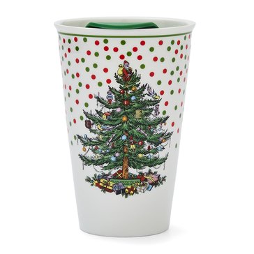 Spode Christmas Tree Polka Dot Travel Mug