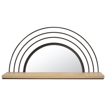 Enchante Accessories Rainbow Arch Wall Shelf with Mirror