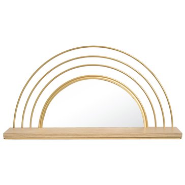 Enchante Rainbow Arch Wall Shelf with Mirror