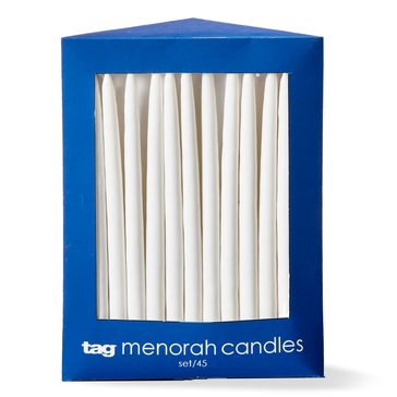 Tag Hanukkah Taper Candles, 45-pack