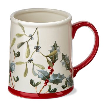 Tag Mistletoe and Holly Sprig Mug