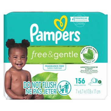 Pampers Free and Gentle Baby Wipes, 2-Pack