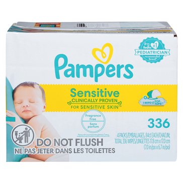 Pampers Sensitive Baby Wipes, 4-Pack