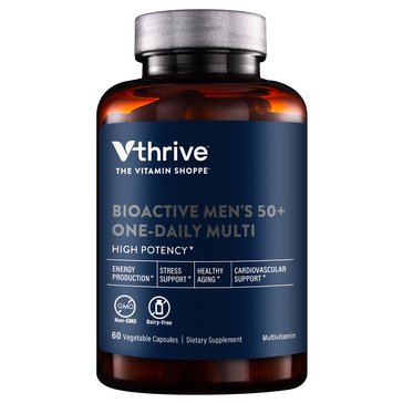 Vthrive Bioactive Mens 50 Plus One-Daily Vegetarian Capsules, 60-Count