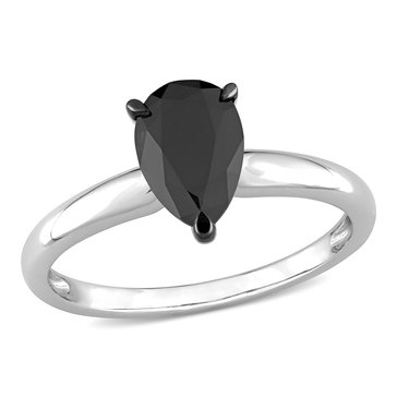 Sofia B. 1 cttw Black Pear Diamond Ring