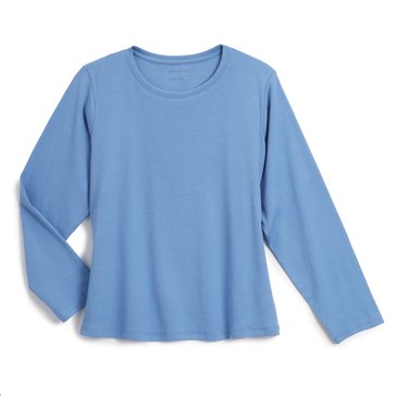 Yarn & Sea Women's Long Sleeve Crew Neck Tee Plus Size