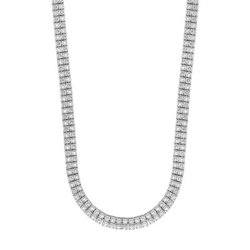 Men's 1 cttw Diamond Double Row Tennis Necklace