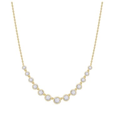 Because by Navy Star 1/3 cttw Diamond Bezel Tennis Necklace