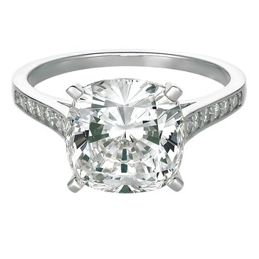 Crislu Cubic Zirconia Bliss Cushion Cut Ring