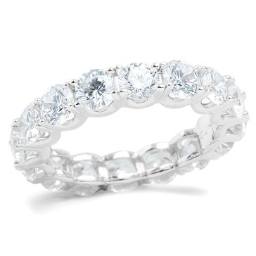 Crislu Cubic Zirconia Brilliant Round Cut Eternity Band