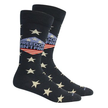 Brown Dog Hosiery Men's Freedom Isn't Free Crew Socks