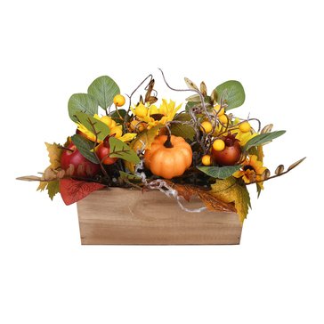 HKS Harvest Floral With Wooden Pot