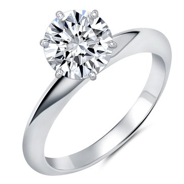 Crislu Cubic Zirconia Classic Brilliant Solitaire Ring