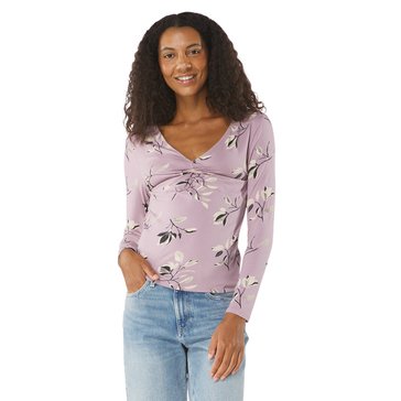 Yarn & Sea Women's Long Sleeve Knot Front Tee