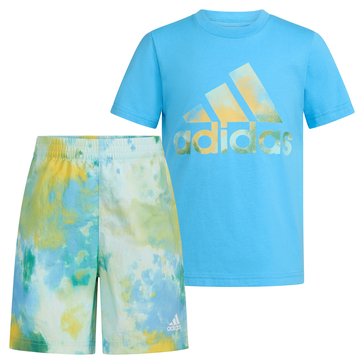 Adidas Little Boys' Tee And Woven Shorts Sets