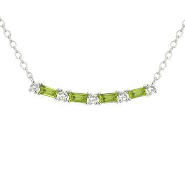 Peridot and White Topaz Necklace