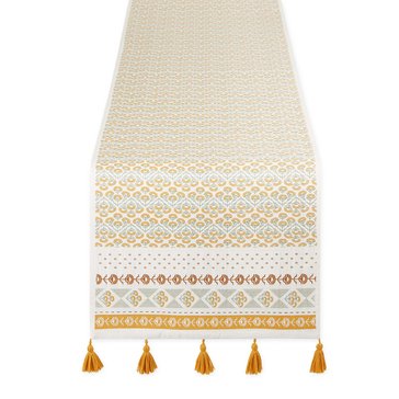 Design Imports Golden Gardens Printed Table Runner 14x72