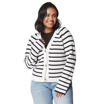 Yarn & Sea Women's Long Sleeve Stripe Cardigan