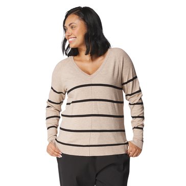 Yarn & Sea Women's V-Neck Exposed Seam Sweater