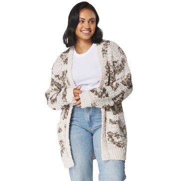 Yarn & Sea Women's Animal Open Front Cardigan