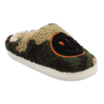 Strauss + Ramm Little Boys Cozi Camo Smile Face Slipper