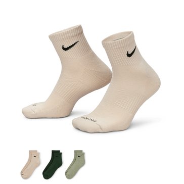 Nike Men's Everyday Plus Cushioned Quarter Crew Socks 3-Pack