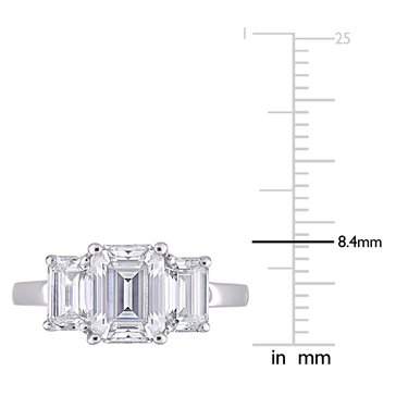 Sofia B. 2 3/4 cttw Octagon Moissanite 3-Stone Engagement Ring