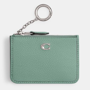 COACH Polished Pebble Leather Mini ID Skinny