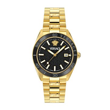 Versace Men's V-Dome Guilloche Dial Bracelet Watch
