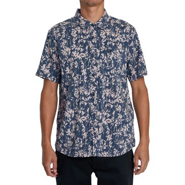 RVCA Men's Anytime Print Short Sleeve Shirt