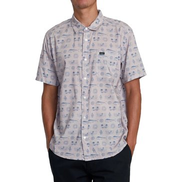 RVCA Men's Dorado Print Short Sleeve Shirt