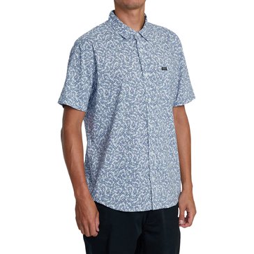 RVCA Men's Micro Garden Print Short Sleeve Shirt