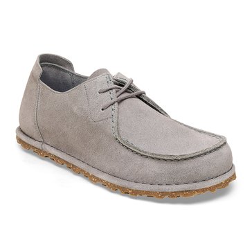 Birkenstock Utti Lace Gray Taupe Suede Shoe