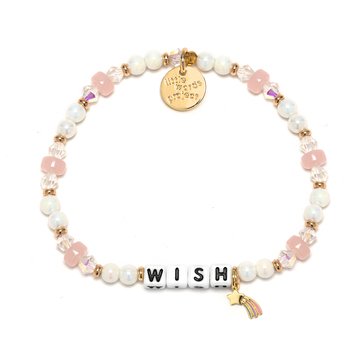 Little Words Project Wish Beaded Stretch Bracelet