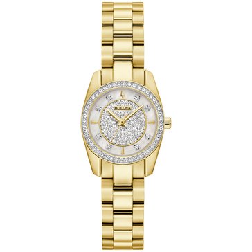 Bulova Women's Quartz Crystal Bracelet Watch Box Set