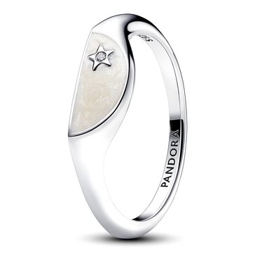 Pandora Me Halved Enamel Signet Ring