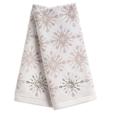 Caro Home Snowflake Tile Hand Towel, 2-Pack