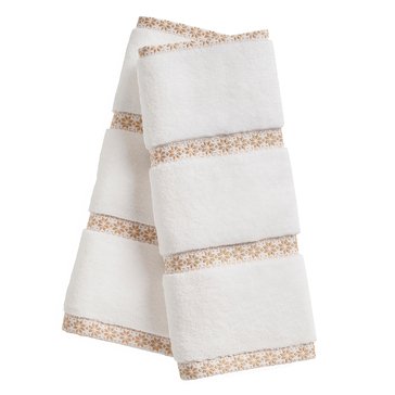 Caro Home Fair Isle Weft Hand Towel, 2-Pack