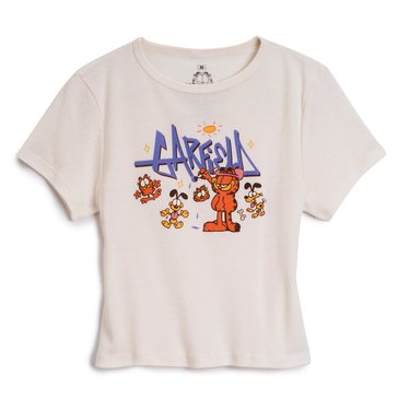 Ripple Junction Women's Garfield Graffiti Baby Rib Tee (Petites) 